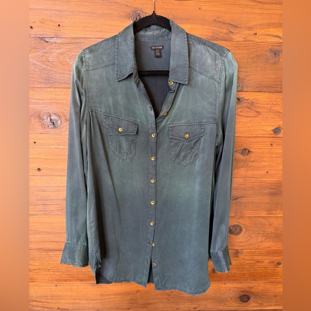 True Religion long tunic Silk blouse.